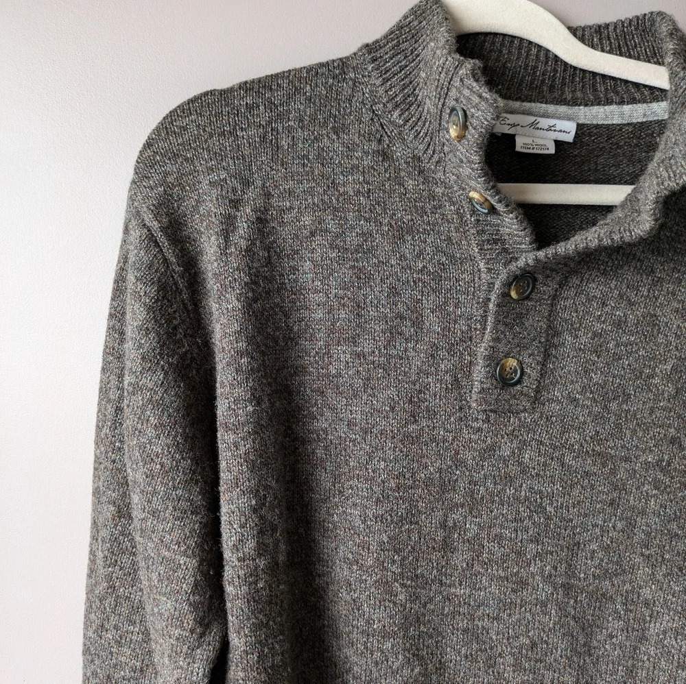 Enzo Mantovani Wool 1/4 button Pullover L